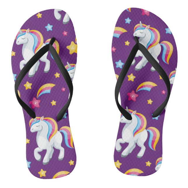 Tongs Motif Unicorn Magique Cheval mignon (Semelle)