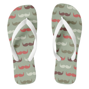 Tongs Motif vintage avec la moustache