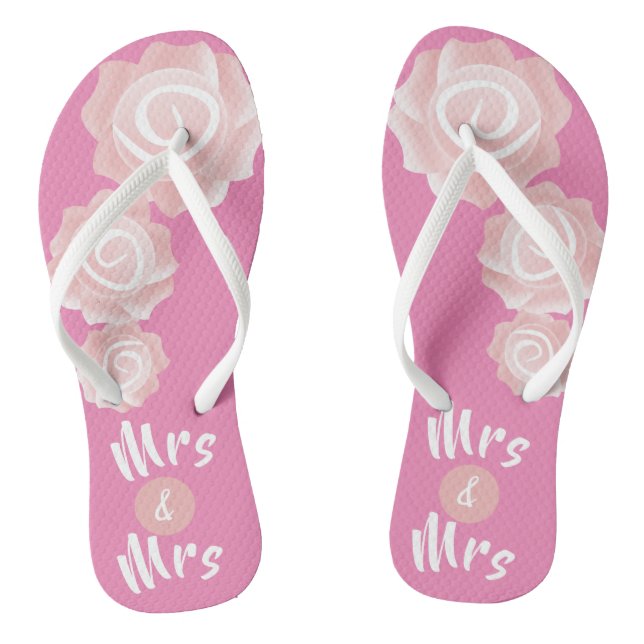 Tongs MRS & MRS GAY mariage Rose Flip Flops (Semelle)