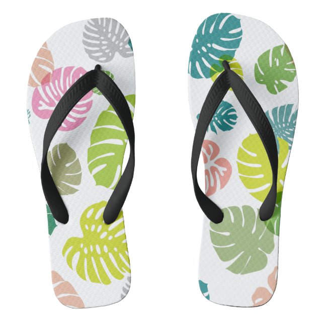 Tongs Multicolor Feuilles tropicaux (Semelle)