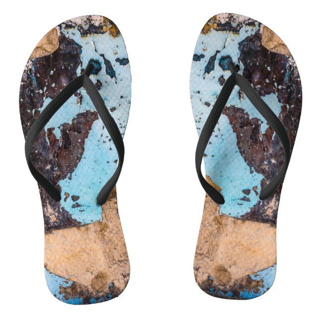 Tongs Mur bleu et porte (Semelle)