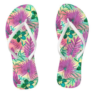 Tongs Nalani Hawaiian Tropical Garden Fuchsia
