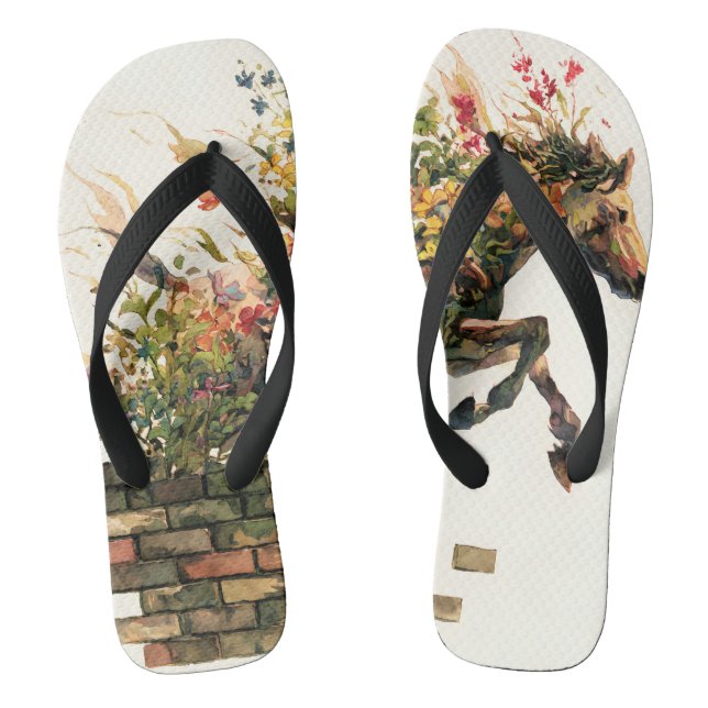 Tongs Nature Botanique Cheval Floral Jumping (Semelle)