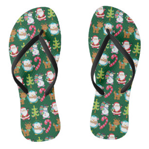 Tongs Noël en juillet Vert doux