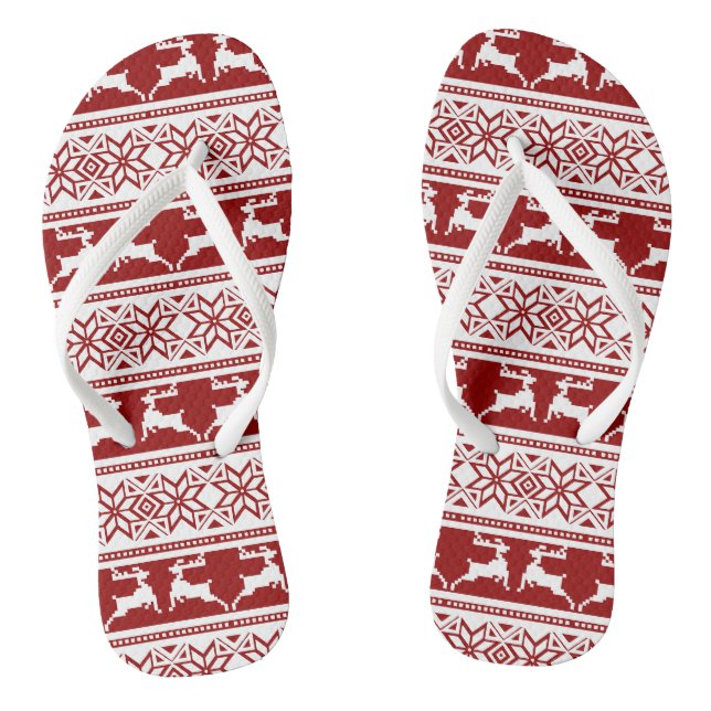 Tongs Noël scandinave renne (Semelle)