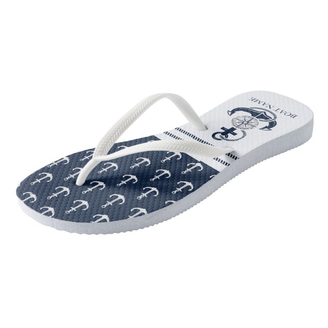 Tongs Nom du bateau d'Ancres nautiques (Incliné)