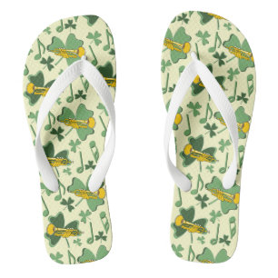 Tongs Notes de musique Shamrock de trompette