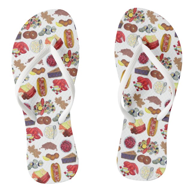 Tongs Nourriture Côtière Nouvelle-Angleterre Amérique du (Semelle)