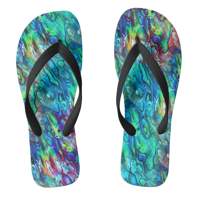 Tongs Nouvelle-Zélande Abalone Paua Shell Motif 1 (Semelle)
