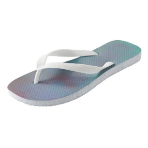 Tongs Nuage abstrait marbré turquoise et violet