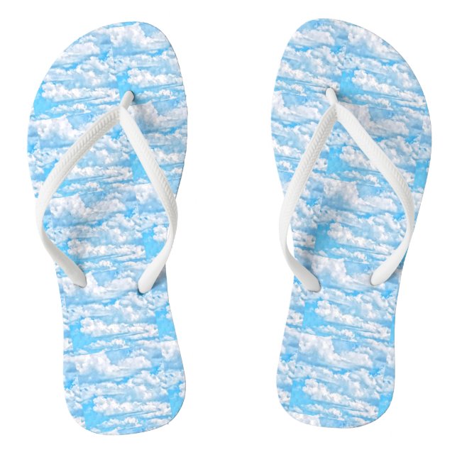 Tongs Nuageux Ensoleillé Bleu Fond (Semelle)
