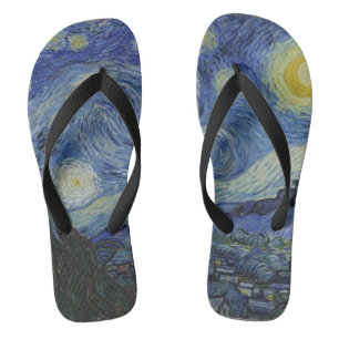 Tongs Nuit étoilée vintage de Van Gogh
