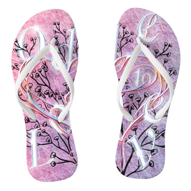 Tongs Ode to Love Flip Flops par la poète Adiela Akoo (Semelle)