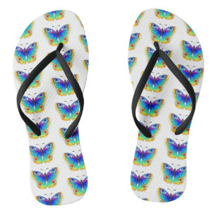 Tongs Oeil de paon arc-en-ciel