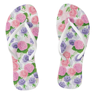 Tongs Oiseau et fleurs