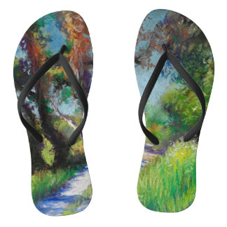 Tongs Olive Trees by the Sea – Mediterranean Pastel