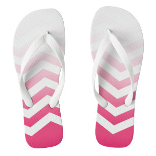 Tongs Ombre Chevron Style ! blanc fuchsia