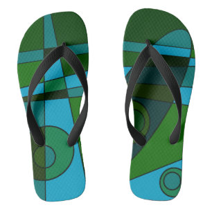 Tongs Ombre verte Abstraite surf
