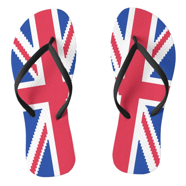Tongs Original cross-stitch design Union Jack (Semelle)