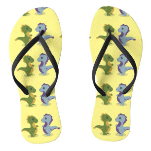 Tongs Paire de dinosaures mignons Thunder_Cove