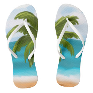 Tongs Palm Tree Custom Flip-Flops- Apportez vous-même d