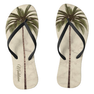 Tongs Palmier tropical Vintage Élégant été