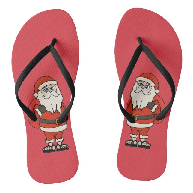 Tongs Pantoufles de Noël du Père Noël (Semelle)