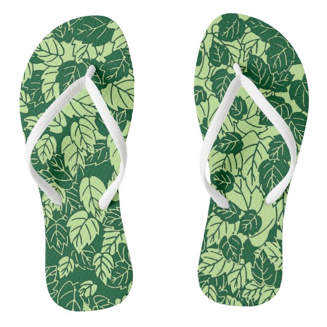 Tongs Papier japonais, émeraude et vert citron (Semelle)