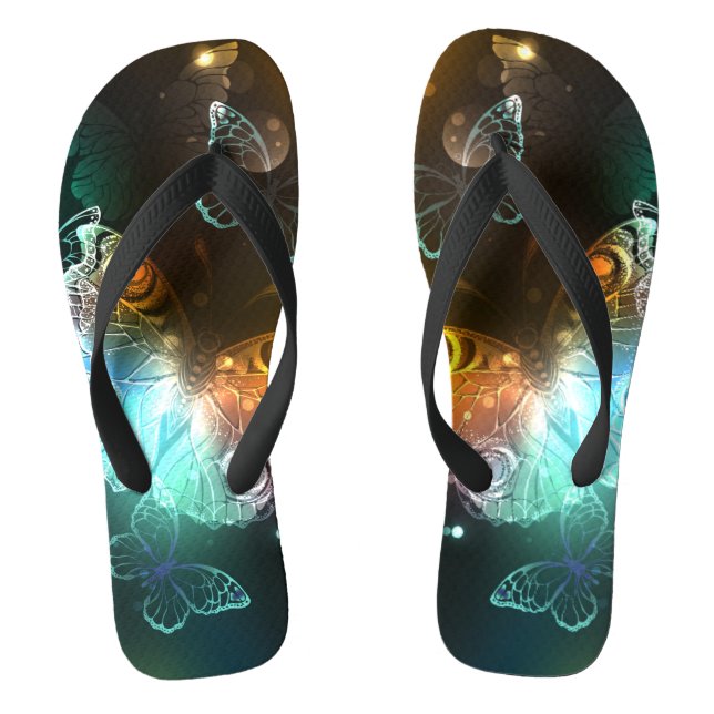 Tongs Papillon lumineux et papillons de nuit (Semelle)