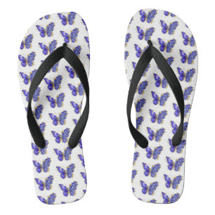 Tongs Papillon Saphir Fleur