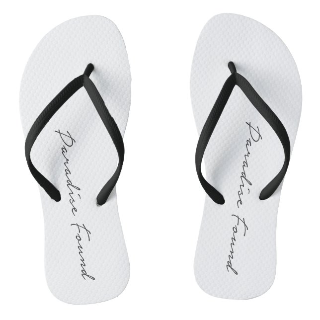 Tongs Paradise Vacances Art Word Texte Art Amusant Voyag (Semelle)