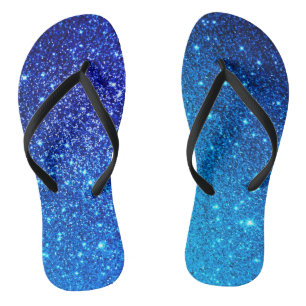 Tongs Parties scintillant Bleue Bachelorette Flip Flops