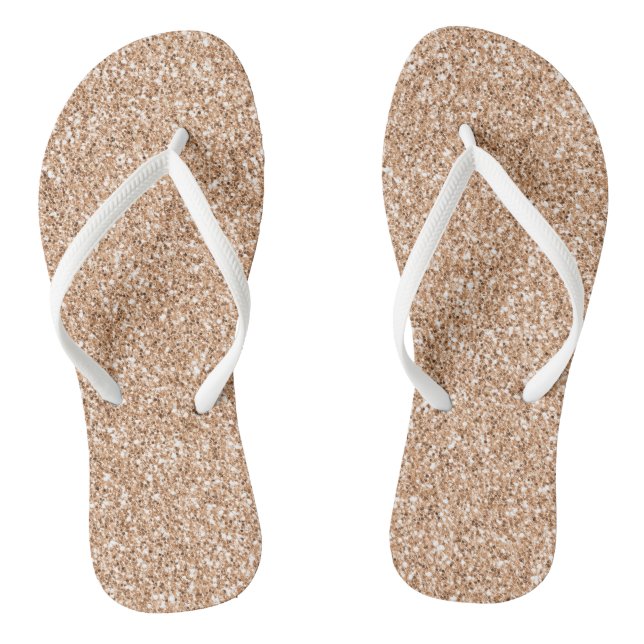 Tongs Parties scintillant de broche Rose Gold Blush Glit (Semelle)