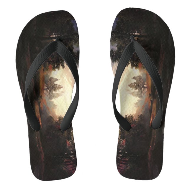 Tongs Paysage Nature Forêt Flip Flops personnalisés (Semelle)