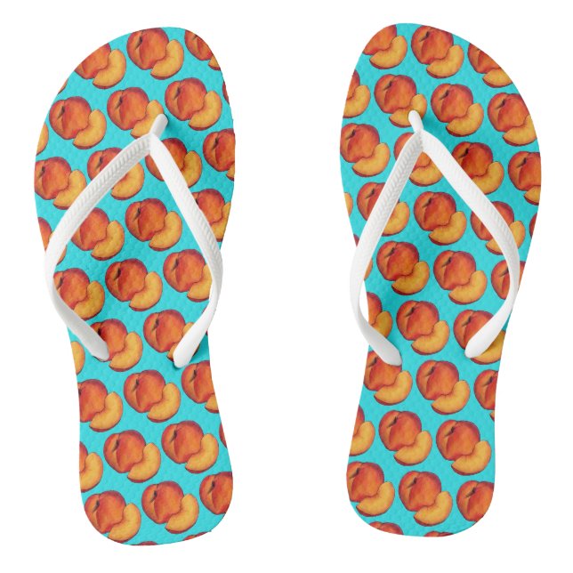 Tongs Peach Été Ripe Juicy Georgia Pache Fruit (Semelle)
