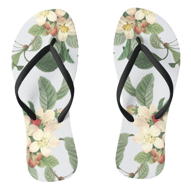 Tongs Pearl en fleurs blanc été Floral Botanique (Semelle)