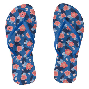 Tongs Pêche & Flore Bleue