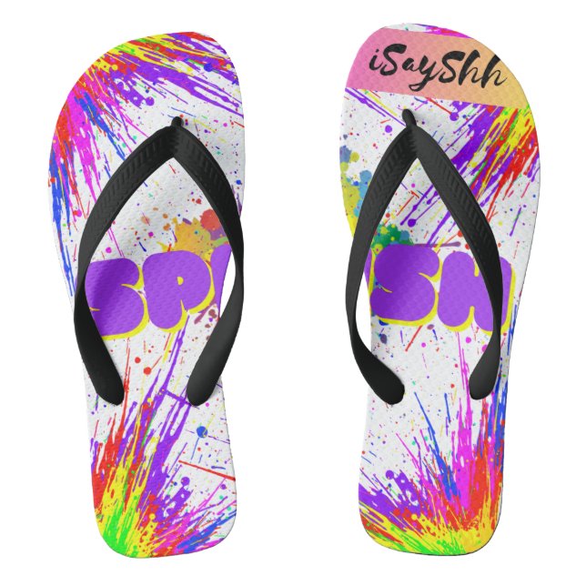 Tongs peinture à éclat (Semelle)