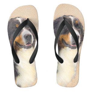 Tongs Peinture bernoise de chien de montagne - Art origi