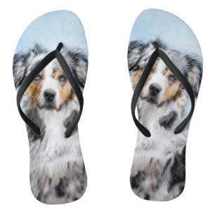 Tongs Peinture de berger américaine miniature - Chien Ar