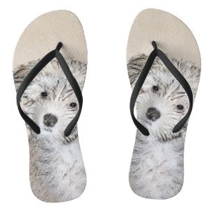 Tongs Peinture de Chien Havanais - Cute Original Chien A