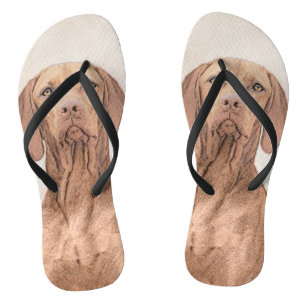 Tongs Peinture Vizsla - Joli art original chien