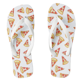 Tongs Pepperoni Pizza Slice Dessin Motif de chaussures