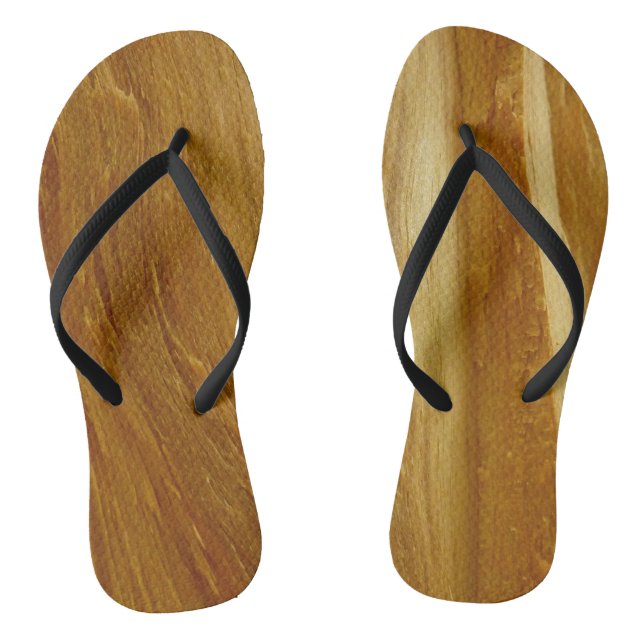 Tongs Pine Wood II Faux Texture en bois (Semelle)
