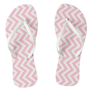 Tongs Pink et blanc Moyen Vertical Chevron Stripes