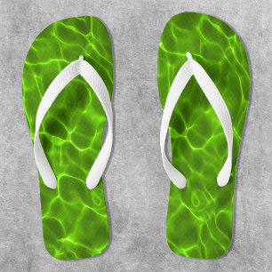 Tongs Piscine vert néon