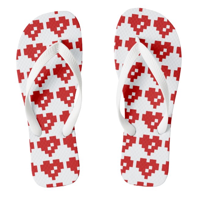 Tongs Pixel Coeur 8 bits Amour (Semelle)