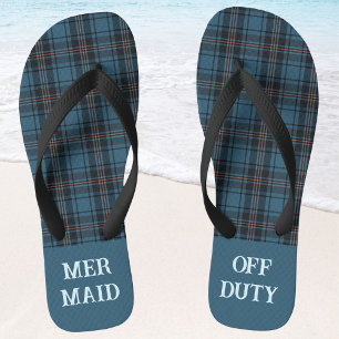 Tongs Plaids personnalisés Funny Beach Cadeaux de retrai