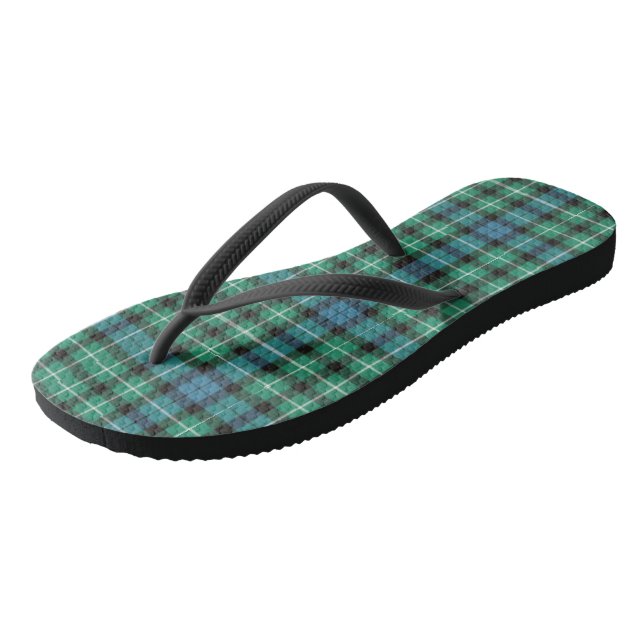 Tongs Plaids verts bleus par Janz (Incliné)