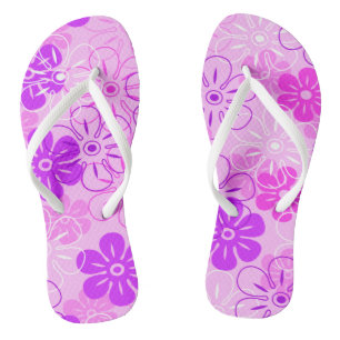 Tongs Pluie de fleurs Hawaiian Retro Floral